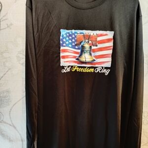 Patriotic Black Long Sleeve Shirt